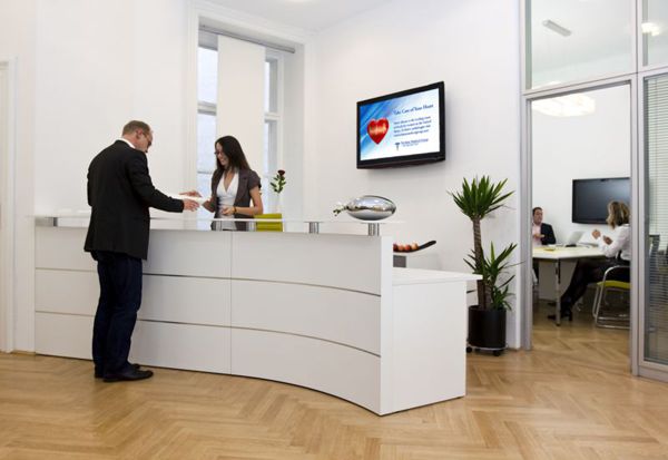 Digital Signage aan receptie